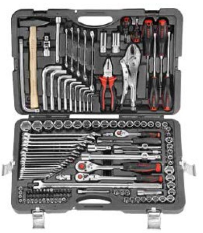 142pc 1/4 3/8 and 1/2 Combination Set 9 Point